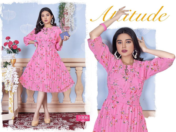 Beauty Goldy Party Wear Wholesale Georgette Kurti Collection